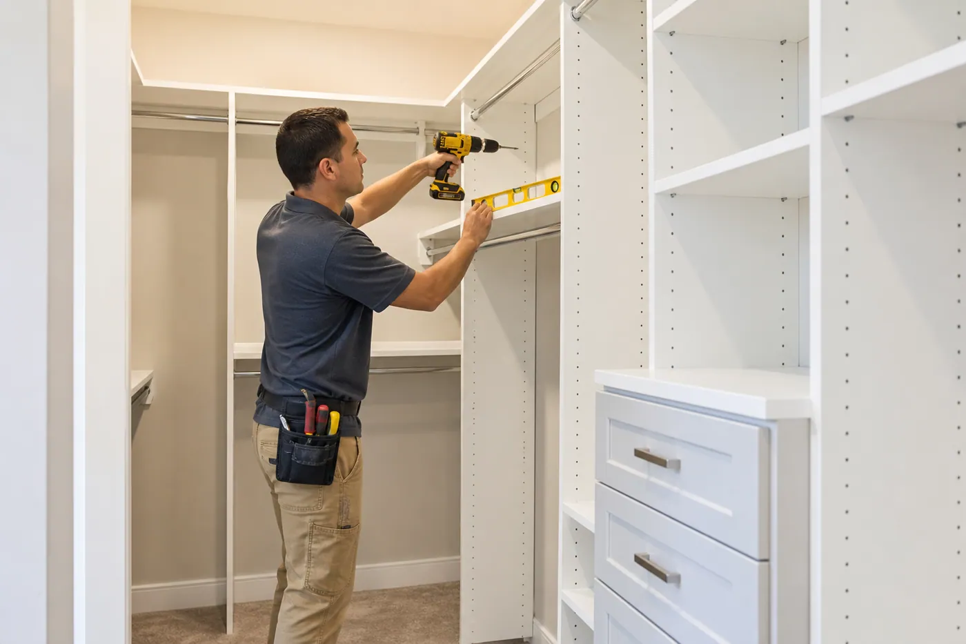 Closet Installation in Las Vegas Closet installation project photo for Mr. B Handyman Services in Las Vegas