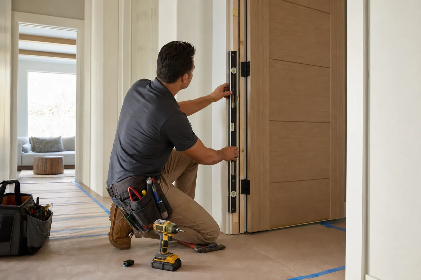 Door installation and repair project photo for Mr. B Handyman Services in Las Vegas