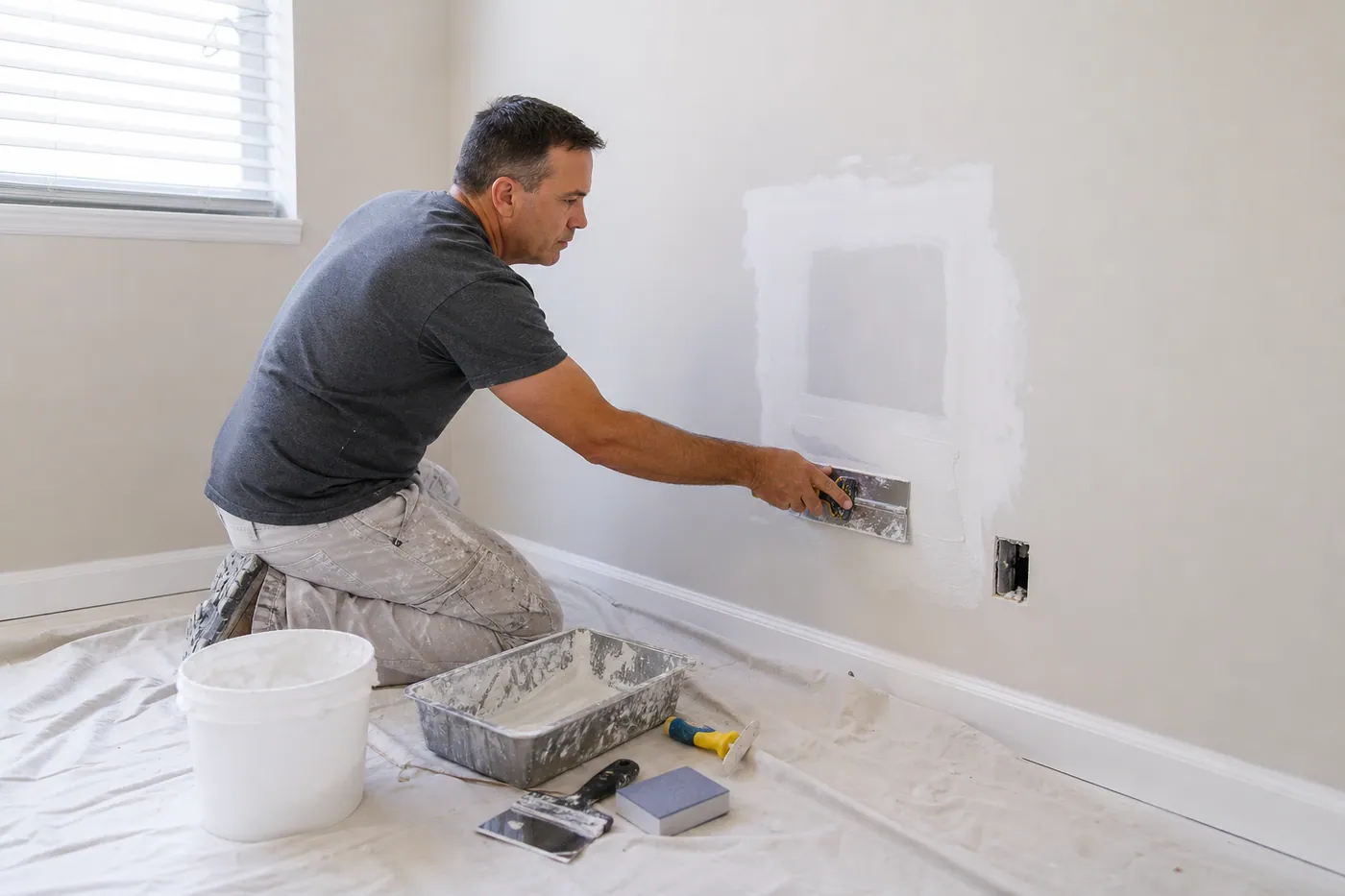 Drywall repair project photo for Mr. B Handyman Services in Las Vegas