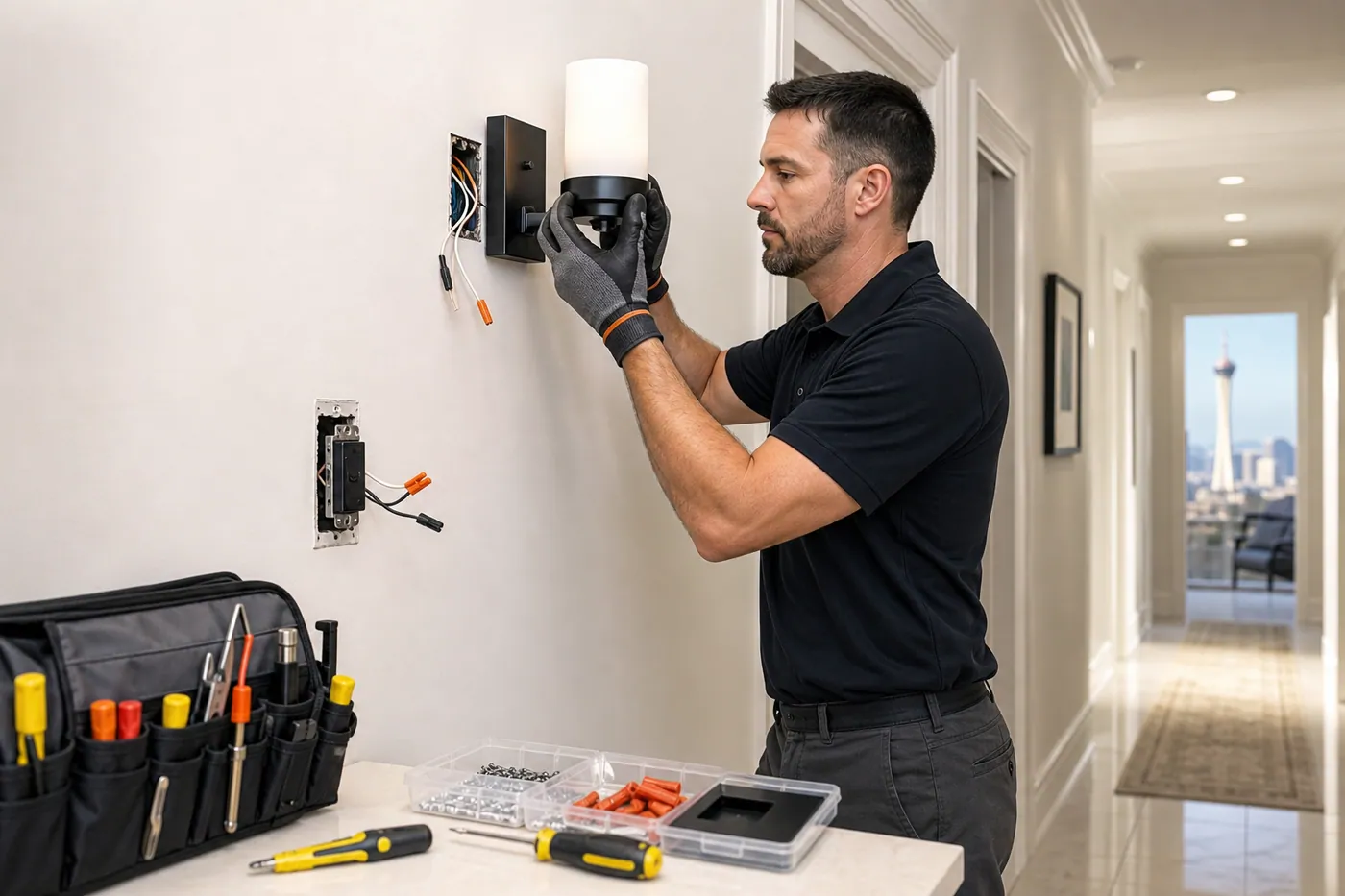 Light electrical project photo for Mr. B Handyman Services in Las Vegas