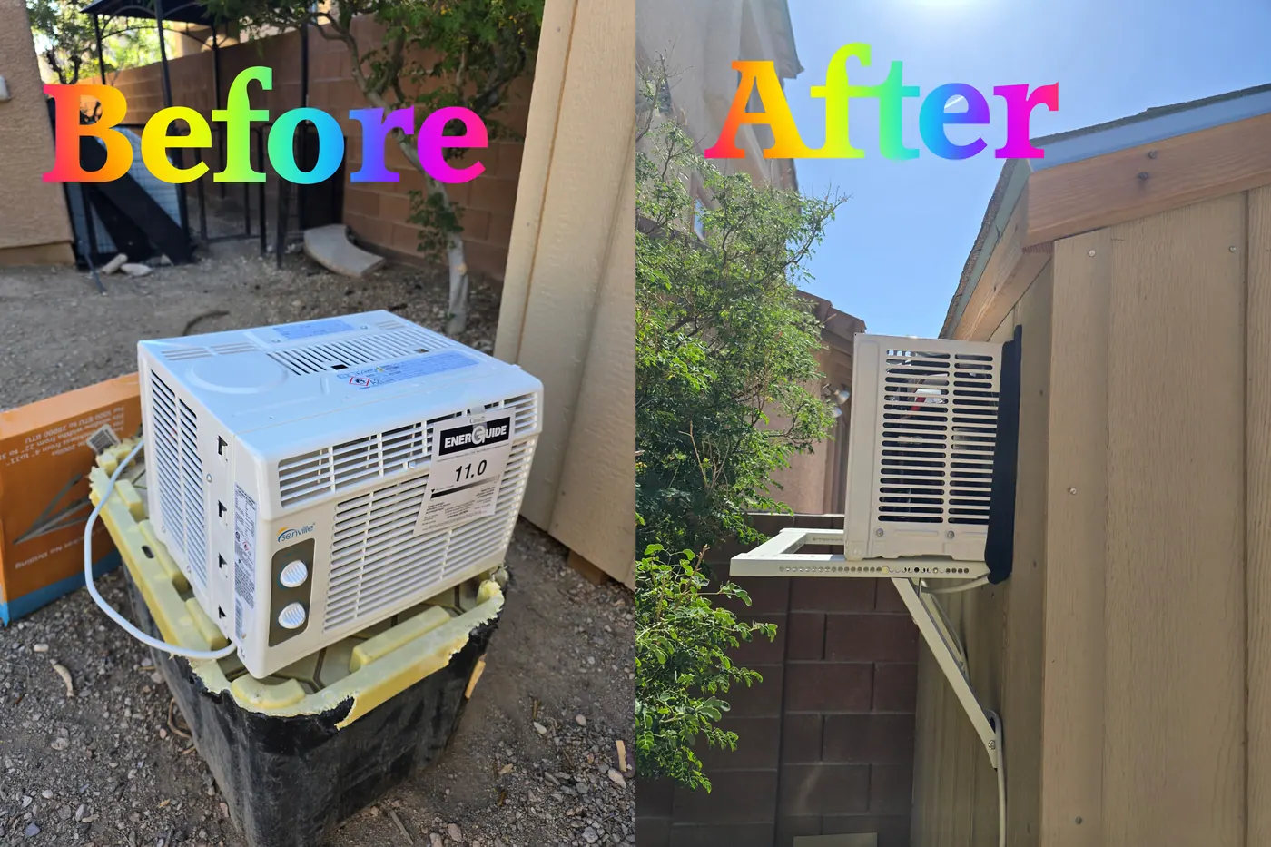 Ac Installed On Wall project photo by Mr. B Handyman Services in Las Vegas