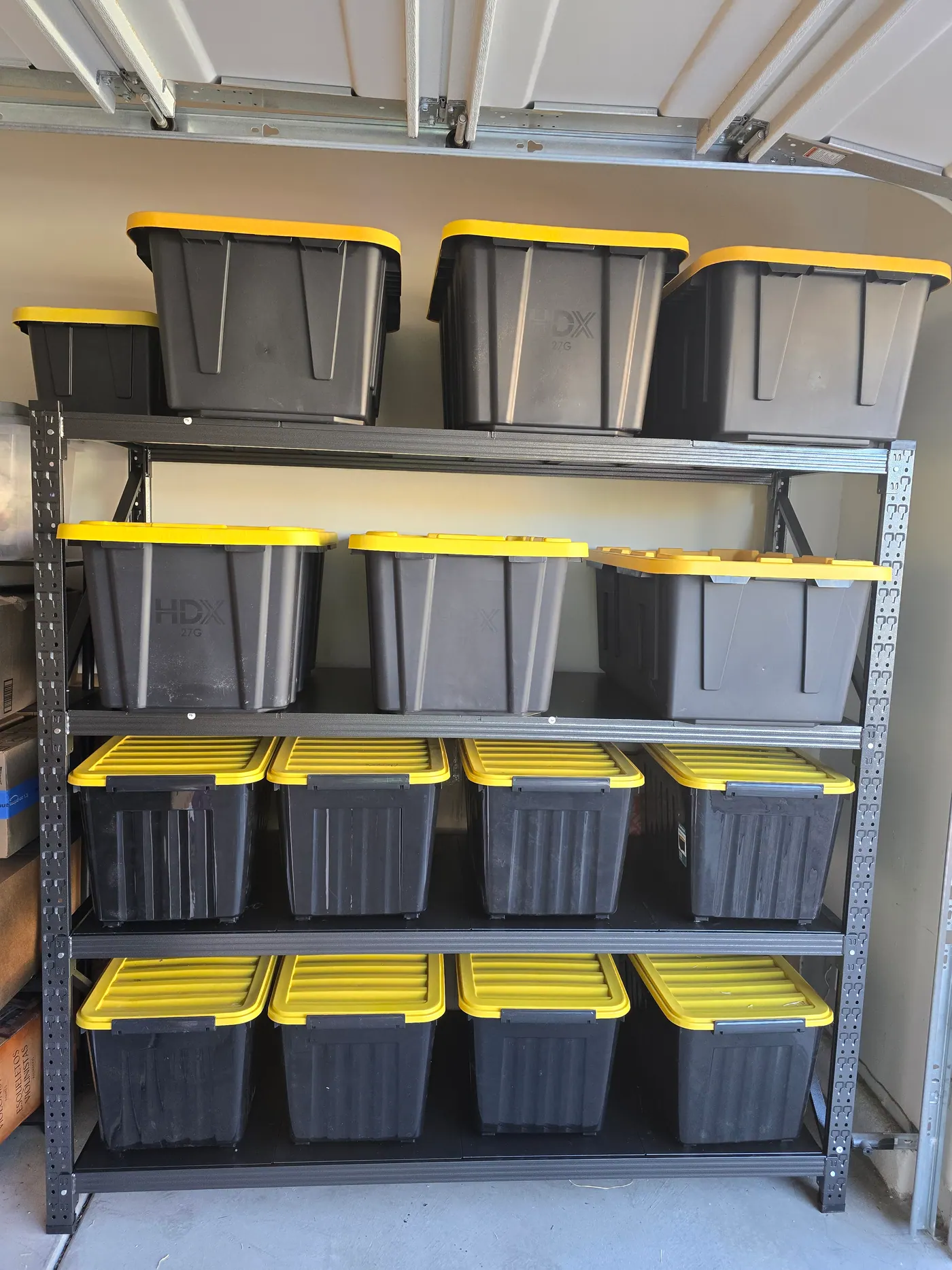 Garage Storage Bin Rack project photo by Mr. B Handyman Services in Las Vegas