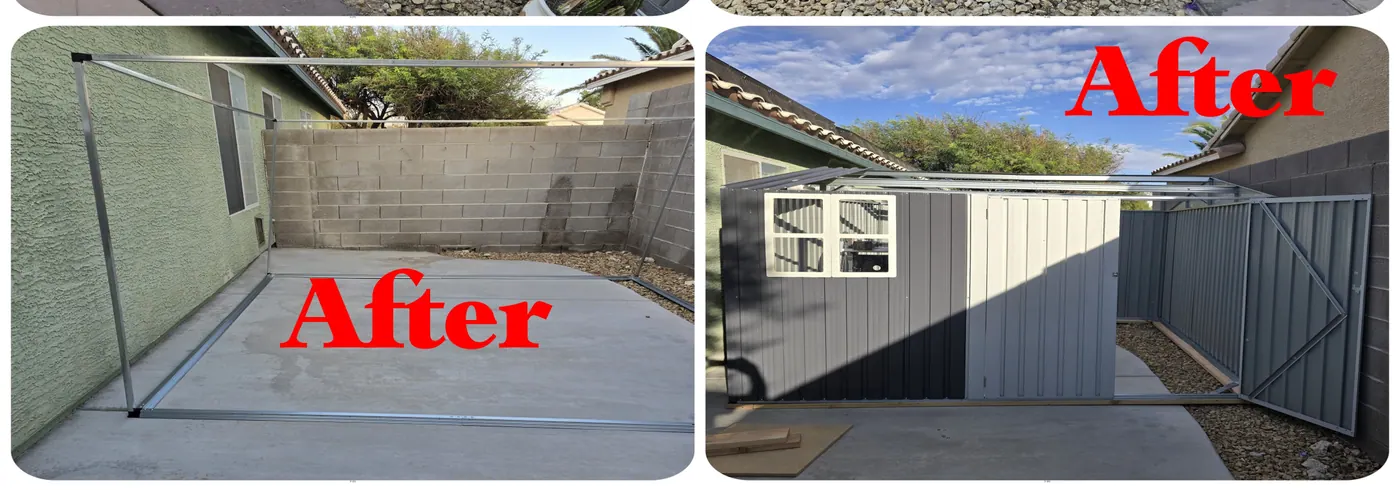 Storage Shed Assembly project photo by Mr. B Handyman Services in Las Vegas