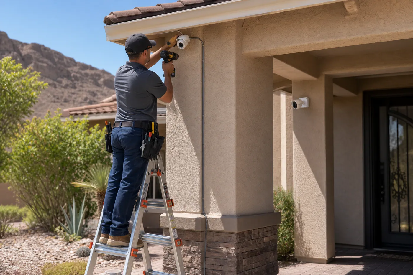 Security camera installation project photo for Mr. B Handyman Services in Las Vegas