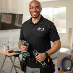 Handyman Services in Las Vegas Mr. B working on a home repair project.